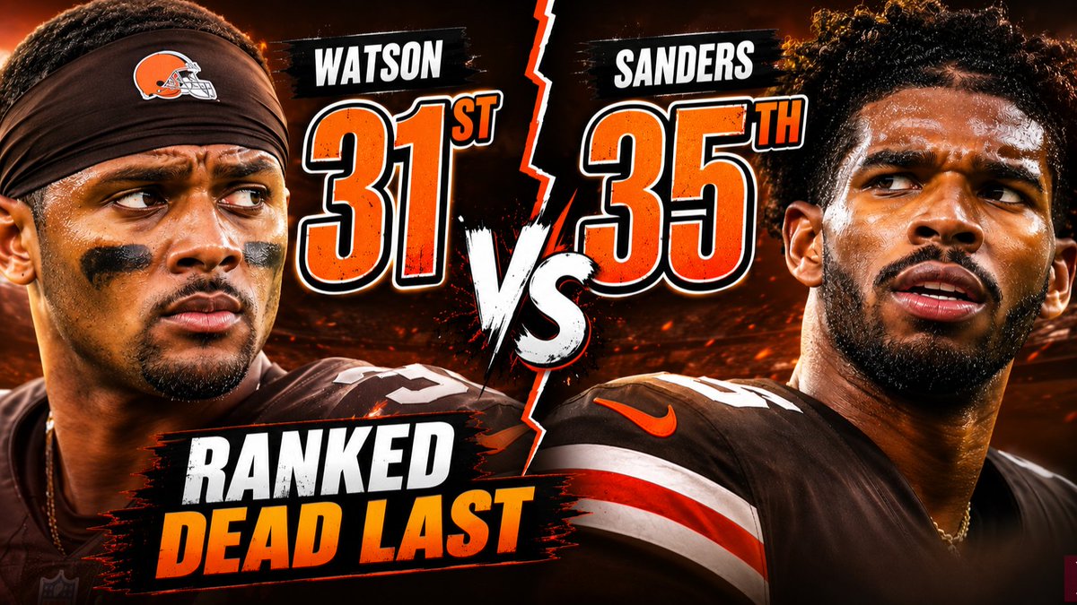 eaglenowus's tweet photo. 50 NFL execs and coaches just ranked every QB in the league. Deshaun Watson: 31st. Shedeur Sanders: dead last, 35th.

Full breakdown: https://t.co/5NAfkX9dGl

#Browns #NFL #DeshaunWatson #ShedeurSanders https://t.co/LzbY8FPw1q
