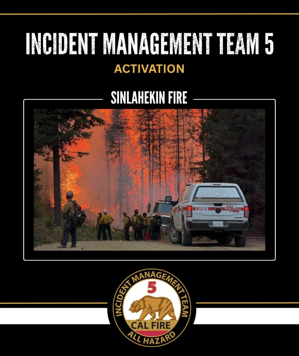 CALFIRE_CHIEF's tweet photo. Today, #CALFIRE Incident Management Team 5 (IMT 5) will transition into Washington, replacing IMT 4, which has been supporting wildfire response efforts on the Sinlahekin Fire. https://t.co/sLJZwiDAgY