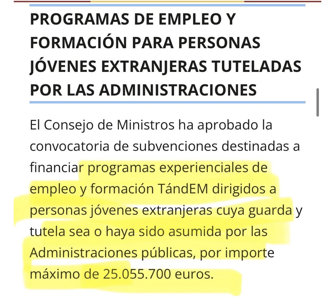 PabloCamPiq's tweet photo. ⭕️ Esto es de los últimos días. En el consejo de ministros:

-834 Millones €.
-6,8 Milllones €.
-35 Millones €.
-25 Millones €.

Y hay mucho más. El dinero que destinamos a menores inmigrantes ilegales es irrecuperable y supera todo lo que el Gobierno dice. https://t.co/WIjBopHoBG