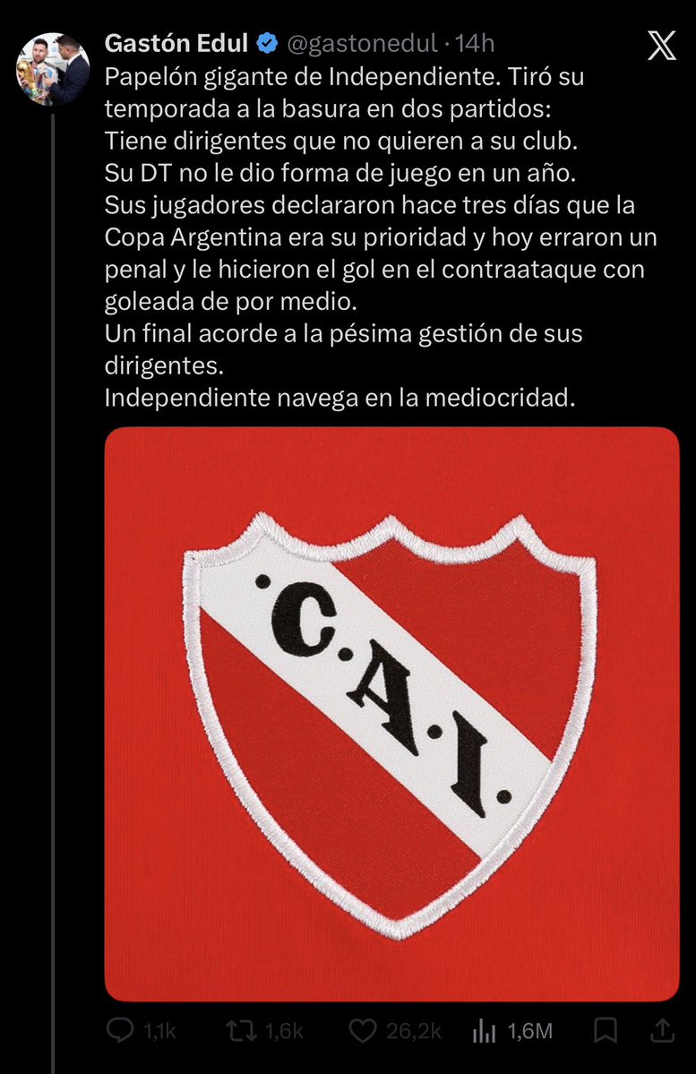 lorentuit's tweet photo. Como le cuesta a este cara de nada nombrar al presidente: NÉSTOR OSVALDO GRINDETTI, corrupto y macrista protegido por absolutamente todos los medios y el aparato político. Ni hablar que no le parece una crisis institucional el desastre que es su club. Ensobrado Gastoncito https://t.co/lRKPALgdiq