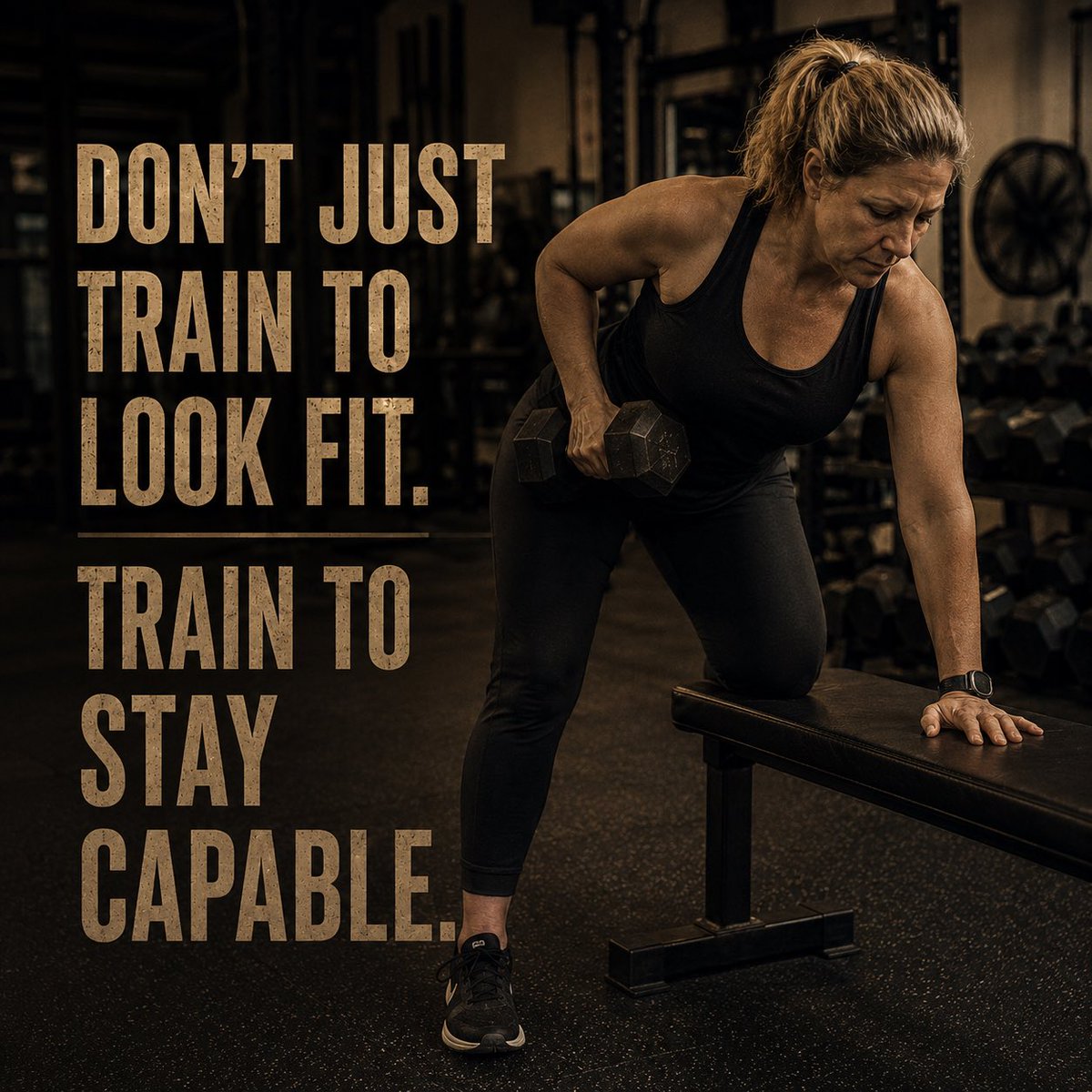 DebbieMaybery's tweet photo. There’s nothing wrong with wanting to look fit. But exercise can give us something far more valuable than appearance.

#KeepMovingForward #StrengthTraining #HealthyAging #Longevity #StayCapable #Running https://t.co/Kx8onjGZou