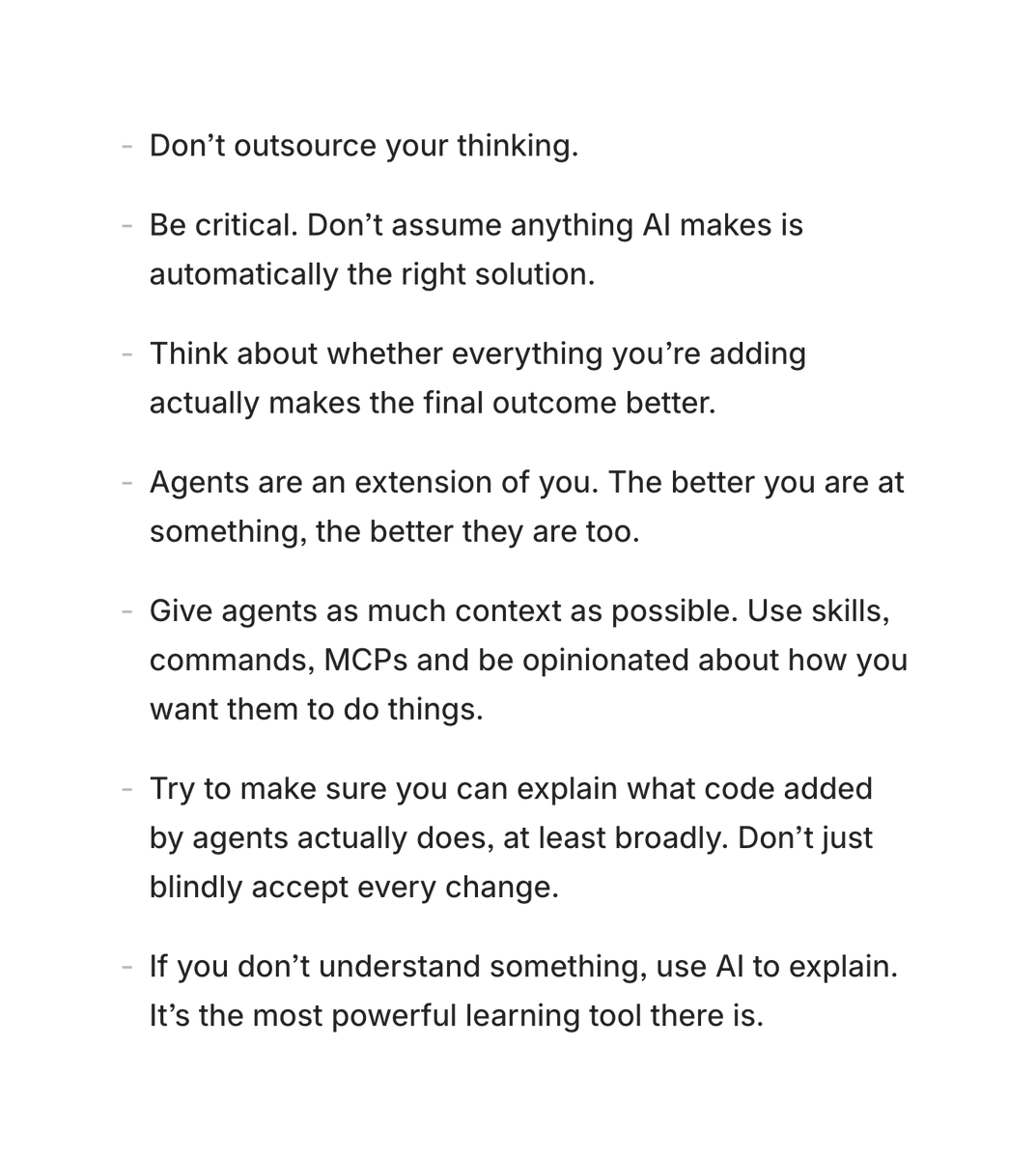 jakubkrehel's tweet photo. A few principles I follow when working with agents https://t.co/zgJgtgbNNa