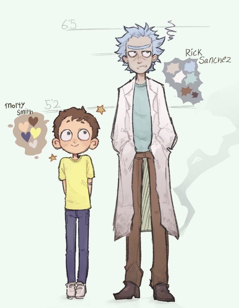 0mn11man's tweet photo. soft launching my #rickorty ref sheet here for future work https://t.co/m3YpkUQhMf