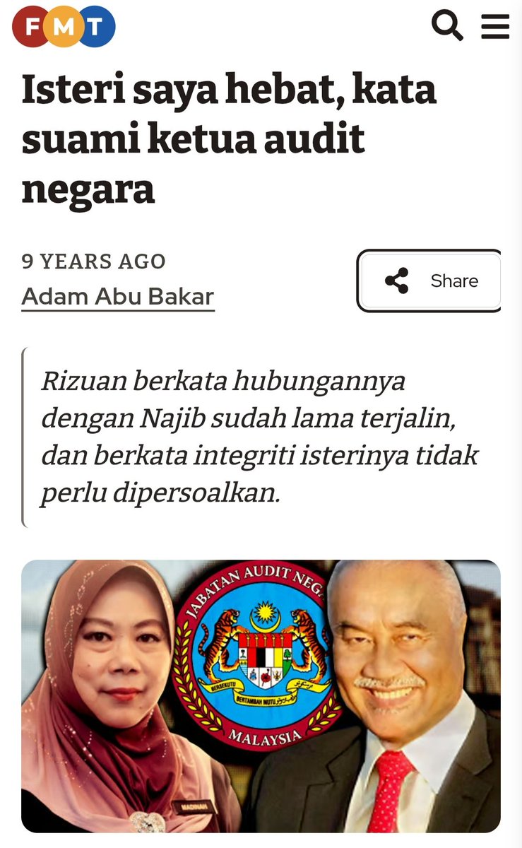 Nazril_Iznil's tweet photo. Ok faham dah.....

RCI TH: Saya terkilan, tidak dipanggil, kata bekas ketua audit Madinah Mohamad, yang memegang jawatan tersebut dari tahun 2017 hingga 2019. https://t.co/gYtG7U4YAl