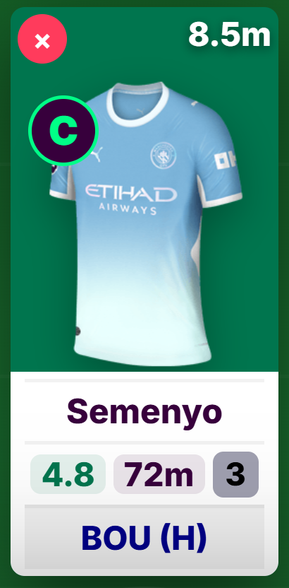 FPL_Analyzer_'s tweet photo. @OfficialFPL Well, https://t.co/hzKX4GVzmc projects him to scoree 4.8 xPts in GW 1.👀🔥 https://t.co/bI70cmF9P5