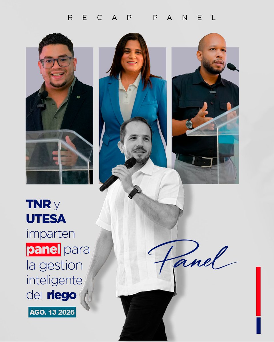 RiegoRDO's tweet photo. NR y UTESA, recinto Mao, realizaron un panel sobre innovación en la gestión inteligente del riego. Expertos abordaron el uso de drones, IA y nuevas tecnologías para optimizar el agua y fortalecer la productividad agrícola.

https://t.co/J0D6y7Kyxt https://t.co/nGKDGS8V97