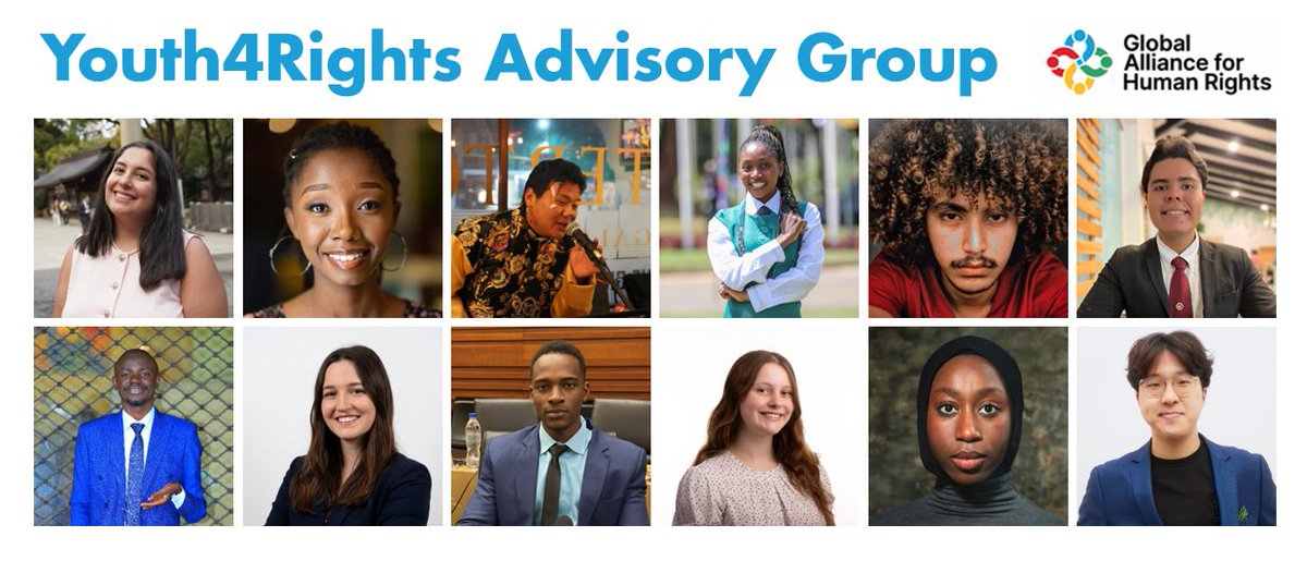 UNHumanRights's tweet photo. We're proud to announce the Youth4Rights Advisory Group: 12 young changemakers from around the world who will contribute their expertise, lived experience &amp; ideas to the #GlobalAllianceForHumanRights.

Meet the Group: https://t.co/PrYdGpzdPR

#ImagineDialogueAct https://t.co/GWsYyK6dbm