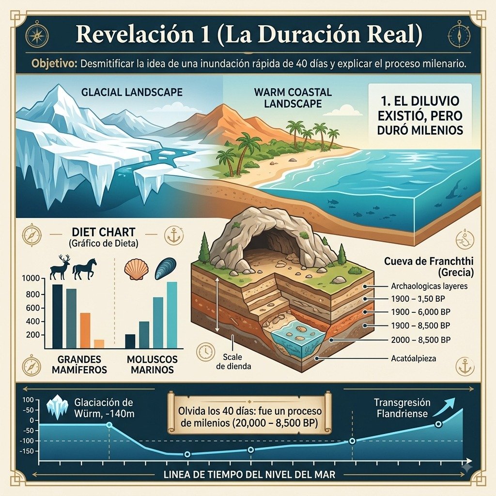 franciisco96's tweet photo. 🌊 ¿El Diluvio fue real? La ciencia detrás del mito.

¿Y si el Diluvio no fue una lluvia de 40 días, sino un fenómeno geofísico real? La Geoarqueología demuestra que la Transgresión Flandriense cambió las costas del planeta tras la última glaciación. https://t.co/JaXMafzDu8