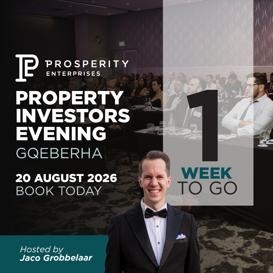 Prosperity_Ent's tweet photo. ⏳ 1 Week To Go

One week until the conversations begin.

Join us for an evening of practical strategies to help you invest with confidence.

🔗https://t.co/eKzt4Q7Fnj 

#ProsperityEnterprises | #PropertyInvestment | #GqeberhaEvents | #fyp | #viral https://t.co/Fj1xCBpEsa