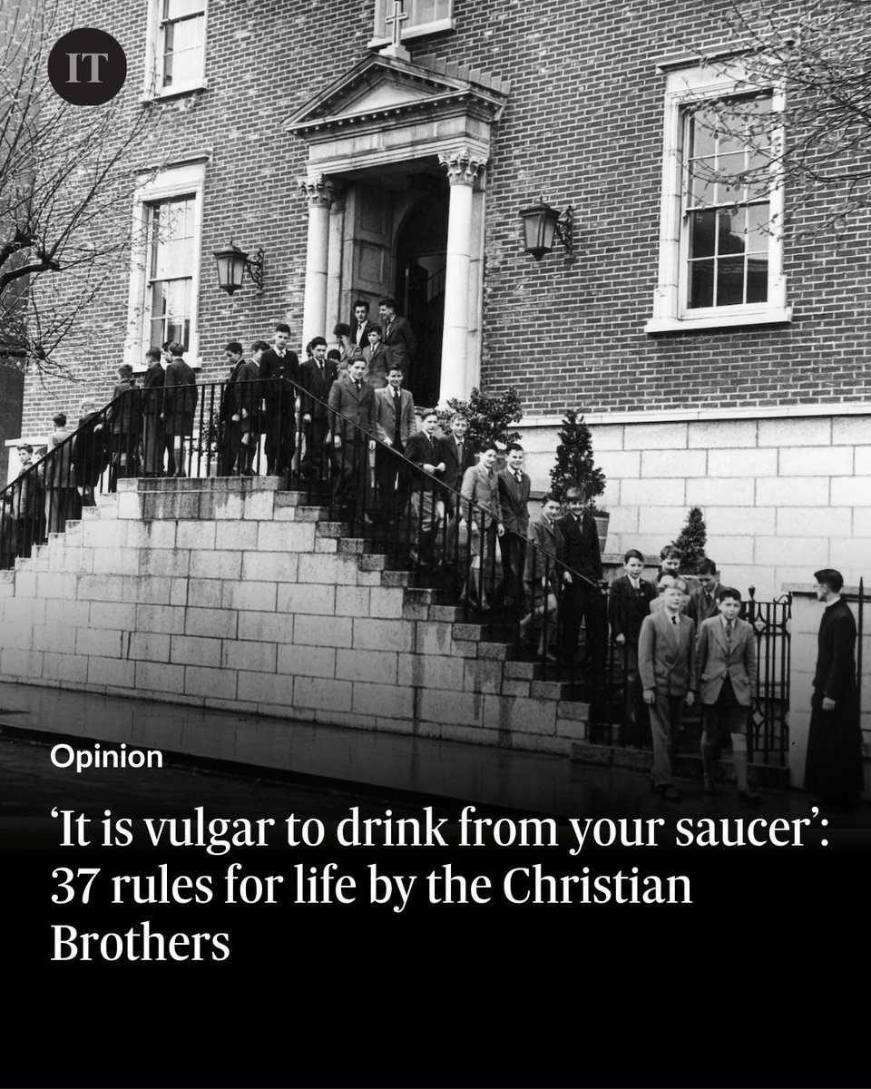 IrishTimes's tweet photo. Christian Politeness and Counsels for Youth was published in Dublin by the Irish Christian Brothers for the instruction of lower-class Catholic boys such as me, writes 
Fintan O’Toole

https://t.co/MZpuhSXApZ https://t.co/ywYpExEQC6