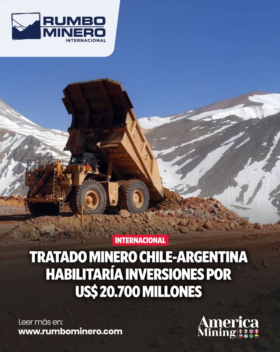 rumbominero's tweet photo. 🇨🇱⛏️🇦🇷 Chile y Argentina impulsan su integración minera. Los proyectos binacionales podrían sumar 540.000 toneladas de cobre al año. 🟠

🔗 Más información: https://t.co/hqJd2FV4c2

#Minería #Cobre #Chile #Argentina #RumboMinero https://t.co/fCo5Ptmfmc