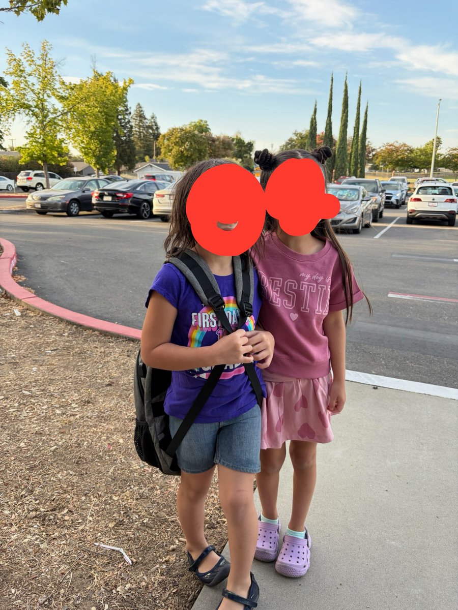 Inferna_Hound's tweet photo. Hey everyone! My beloved Embers, just wanted to let you all know, my lil pup has started first grade today! So wish her the best of luck! And I will catch you all on my live on tiktok! (They are the one in the purple shirt blurring their faces for privacy purposes) https://t.co/vH7E0s0mLD