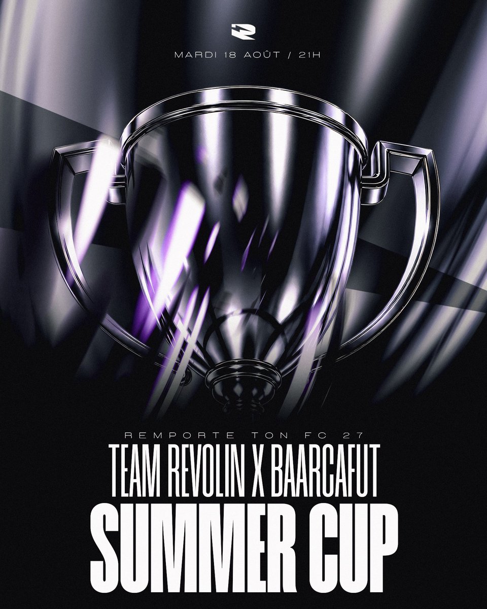 TeamRevolin's tweet photo. 🚨 ON TE FAIT GAGNER FC 27 🚨

🏆 Tournoi #FC26
📅 Mardi 18 août - 21h
✅ Follow @TeamRevolin et @Rom2103 pour participer

⚠️ Places limitées !

Inscris-toi dès maintenant 👇
https://t.co/ti7AT5KNNb https://t.co/eKWFXhmVq1