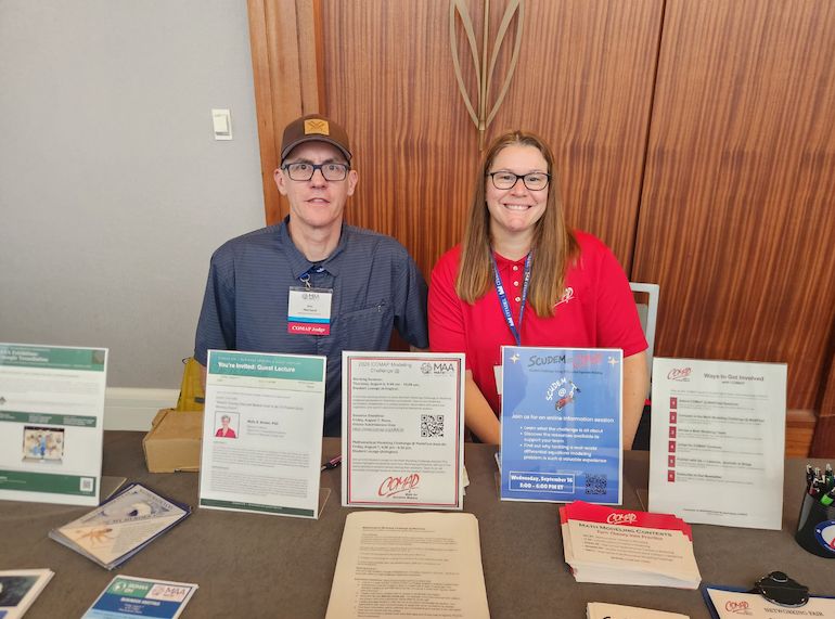 COMAPMath's tweet photo. Mathematical modeling was everywhere at MathFest 2026!

Take a look back at some of the sessions, ideas, and connections from MathFest: https://t.co/qUNuL9VqU9

#MathFest #MathModeling #MathEducation https://t.co/wUghuLqwrT