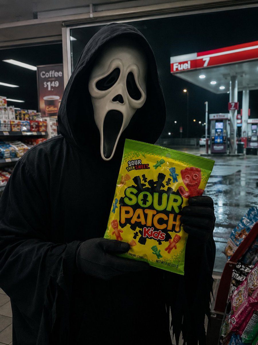 JPSky98's tweet photo. What's your favorite Halloween candy? #Halloween #Scream #Vibes #Cozy #Spooky #Horror #Ghostface https://t.co/p3bdcG1qKo