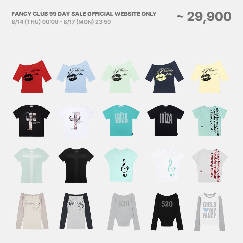 fancyclub__jp's tweet photo. fancy clubでとんでもない率のセール実施していることをお知らせします (小声)

夏物アイテム1,000円ちょいで買える99-DAY SALEです 🛒

Only Fancy Club Official Website
26.08.14(Fri) 00:00 ~ 08.17(Mon) 23:59 https://t.co/S9WtevCewz