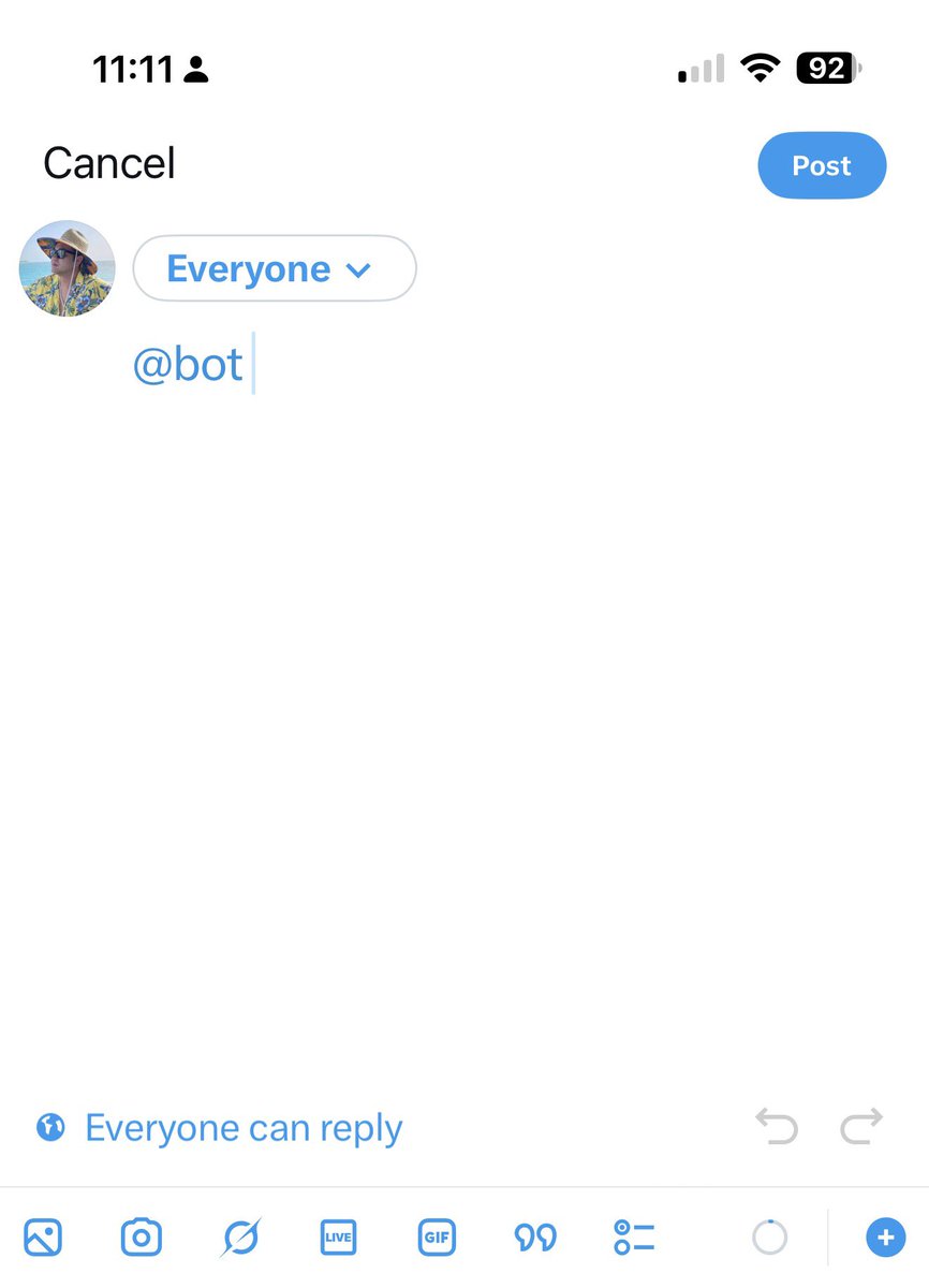 BobbyParis's tweet photo. @bot 11:11 wishing for Grok Bot with X Premium 🤩 https://t.co/nmSmC66woW