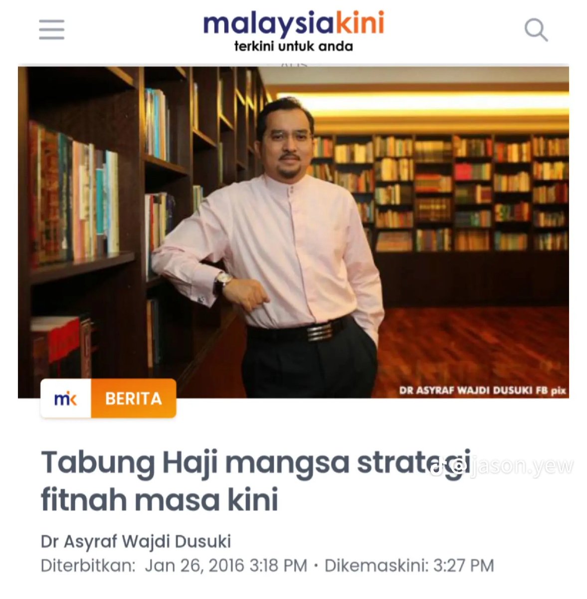 Nazril_Iznil's tweet photo. Based on true story 🫢🫢😁😁

Saya dihubungi banyak pihak mengenai penyebaran surat Bank Negara Malaysia (BNM) kepada menteri dan pengerusi Tabung Haji mengenai pendekatan Tabung Haji memberikan bonus dan dividen yang tinggi sepanjang 2012-14 hingga menyebabkan kejatuhan nilai rizab Tabung Haji.

Hanya bersandarkan surat ini, maka ramai telah menjatuhkan hukuman dan mencetuskan polemik fitnah seolah-olah kononnya Tabung Haji mengalami kerugian, dividen tidak mampu dibayar, pengurusan kewangan Tabung Haji lemah hinggalah kepada serangan-serangan peribadi bersifat ghibah dan fitnah terhadap beberapa individu pengurusan tertinggi Tabung Haji.

Bagaimanapun, persoalannya apakah benar Tabung Haji rugi?

https://t.co/7ww9jH9hCD