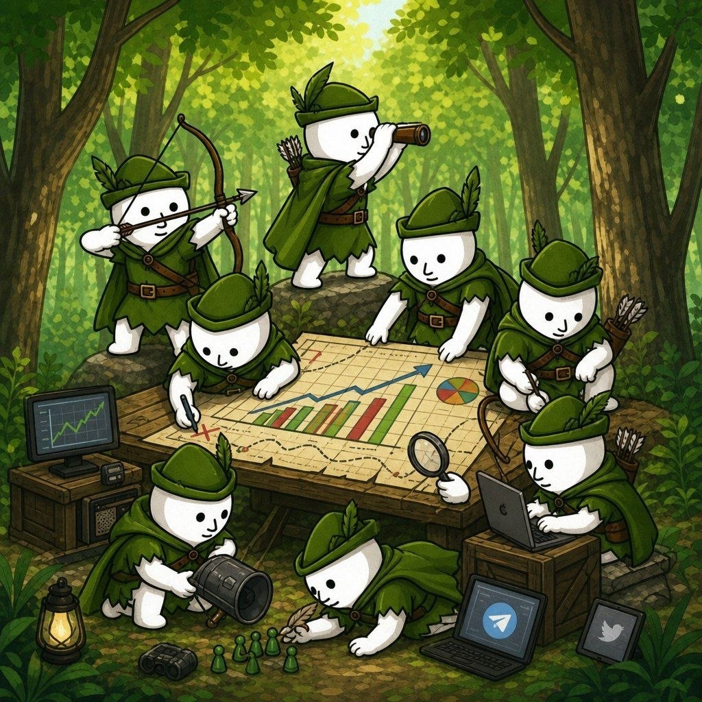 TheMerrymenHood's tweet photo. 🏹🌲 THE MERRY MEN ARE MAKING MOVES

Every great mission starts with a plan

The scouts are watching👀
The strategists are mapping the route 🗺️
The raiders are ready 🏹
And the community is putting in the work 🤝

This isn’t about rushing it’s about building with purpose, staying coordinated, and moving as one

The map is out
The targets are marked
Now we execute🔥

Welcome to the forest, Merry Men🌲🏹

$MERRYMEN #MERRYMEN #RobinhoodChain #RHC