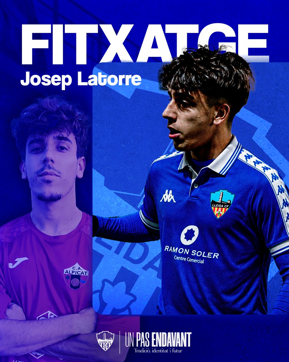 LleidaCF's tweet photo. ✍🏻 OFICIAL | Josep Latorre, nou jugador del Lleida CF.

El club continua reforçant la seva plantilla amb la incorporació del jove jugador per a la temporada 2026-27.

⚡ Jugador ràpid i desequilibrant, destaca especialment en l'u contra u i per la seva capacitat per interpretar el joc i trobar bones solucions gràcies a la seva visió de joc.

Format principalment a l'Alpicat, Josep Latorre també va passar pel FIF Lleida durant les etapes d'infantil preferent i cadet de Primera, abans de continuar la seva formació al conjunt alpicatenc.

💙 Benvingut al Lleida, Josep!

#UnPasEndavant