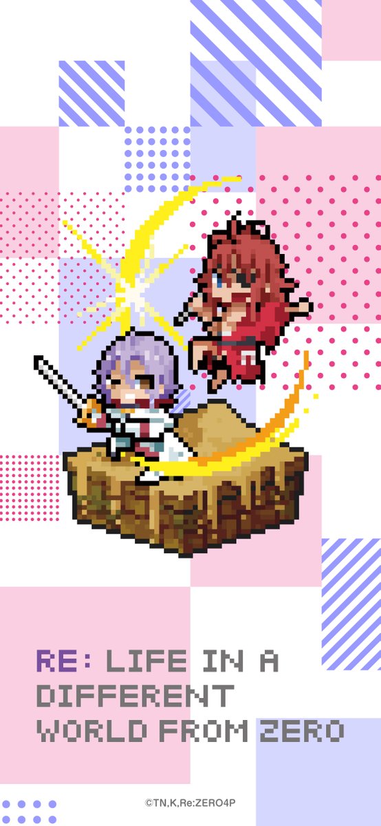 Rezero_official's tweet photo. ◪デジコン配布◪

TVアニメ「Re:ゼロから始める異世界生活」
4th season 待ち受け壁紙をプレゼント。

ドットビジュアル
戦闘バージョンをお届け⚔️✨
ぜひお好きなものをご使用ください✨

#リゼロ #rezero https://t.co/lsxyL6Fkbg