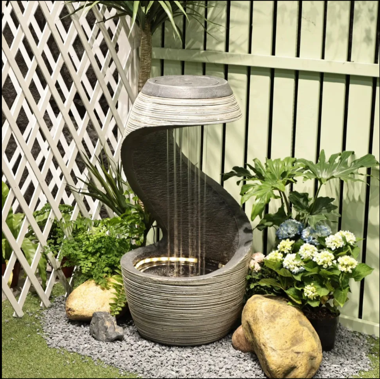 QHomegoodstore's tweet photo. Turn your home or garden into a peaceful retreat with our Geometric Waterfall Fountain. Its sleek, contemporary design and gentle cascading water create a calming atmosphere that's perfect for relaxing.

https://t.co/Tt1PQIFHtX

#WaterfallFountain #qualityhomegoodsstore https://t.co/IWEvtjh0mq