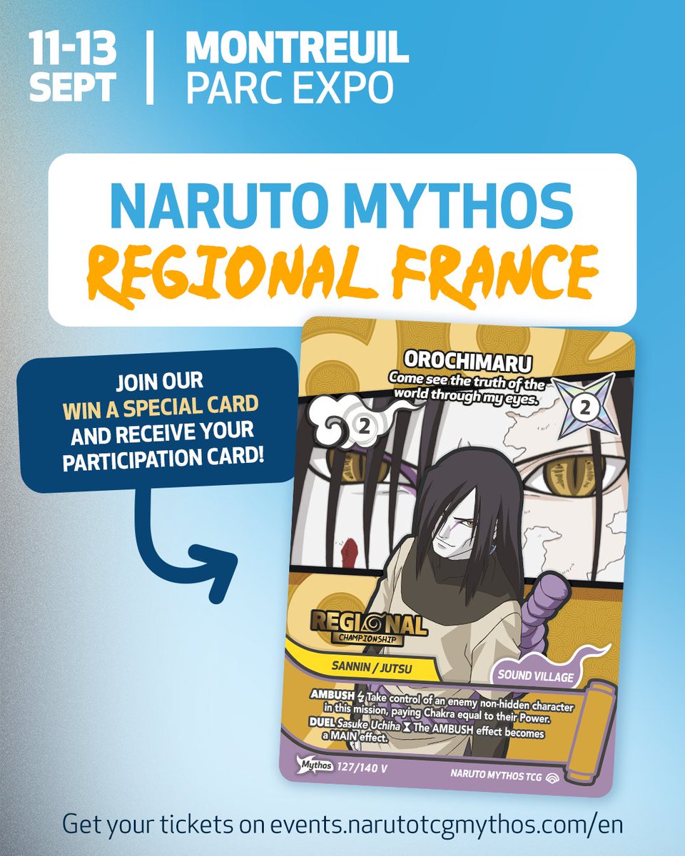 The very first NARUTO Mythos Regional Championship is almost here