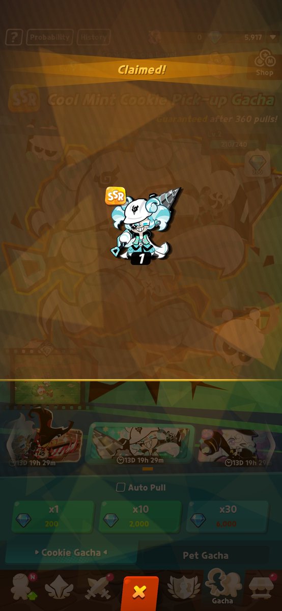 akumapostsgames's tweet photo. GOT COOLMINT COOKIE TODAY
#CookieRunCrumble #CoolmintCookie https://t.co/YDbSkJP9Ck