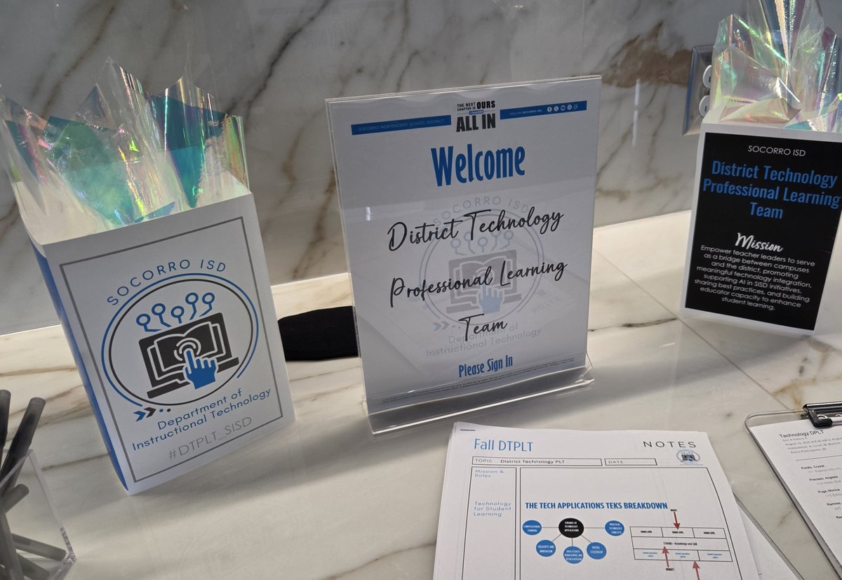 MMoreno_TECH's tweet photo. A great morning kicking off the first DTPLC for #TeamSISD 
This network of teacher leaders will champion meaningful technology integration across our district. We are #AllIn and excited to work with you! https://t.co/QeQktsbfzv