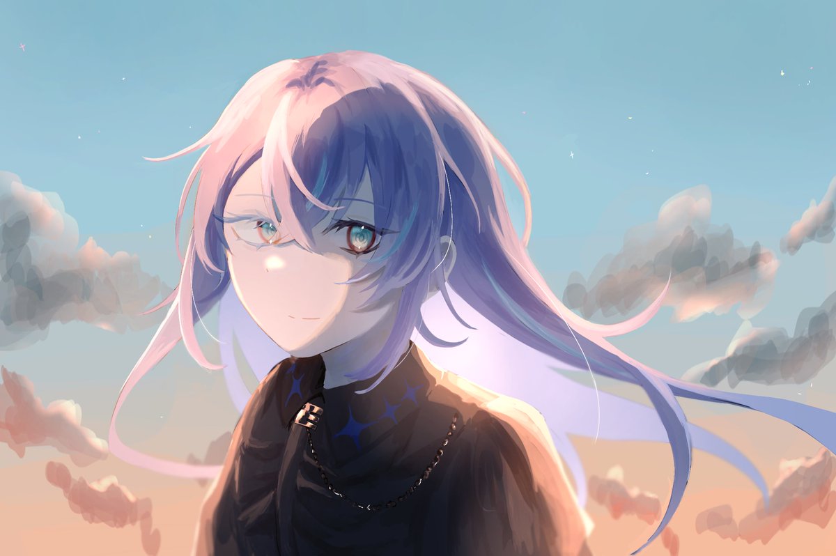 a_20yo's tweet photo. 夕日
 #ショウゾウ画 https://t.co/9ATQ59HbYj