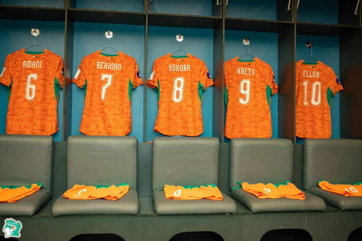equipenatciv's tweet photo. Qualification pour les barrages de la Coupe du Monde Féminine 2027.
Côte d’Ivoire Vs Ghana
Les vestiaires de nos Éléphantes sont prêts
#AllezLesElephantes #FIFCIV https://t.co/JVM0Ns7HYk