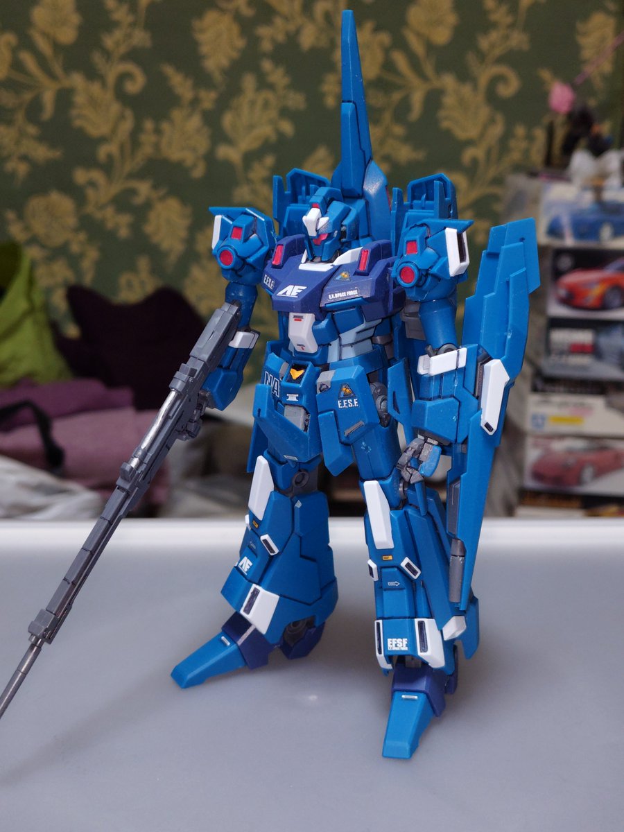 gunpuraohendanc's tweet photo. HG リゼル 完成しました😊
このキットも前から作りたかったキットです😄
部分塗装、艶消し、墨入れ、デカール仕上げです🤭
ウェイブライダーもかっこいいですし、MS形態もスタイリッシュでいいですね😉👍 https://t.co/2xc9uHdslK