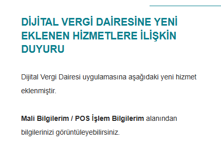 Murat__OKTAY's tweet photo. 🚨 ÖNEMLİ DUYURU | DİJİTAL VERGİ DAİRESİ
Kredi Kartı POS işlemleri Sorgulama Taşındı.

📌 Dijital Vergi Dairesi uygulamasına “POS İşlem Bilgilerim” hizmeti eklendi. https://t.co/oVN1skGl06