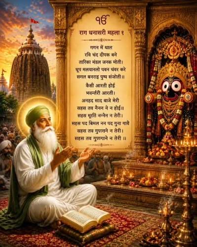 CatzzRule's tweet photo. @KaurUdhoke3 Guru Nanak Dev ji is also “Hindutva” for visiting Jaganath Puri temple and composing one of his greatest works in honor of Lord Jaganath ? https://t.co/H93C5MjCgm