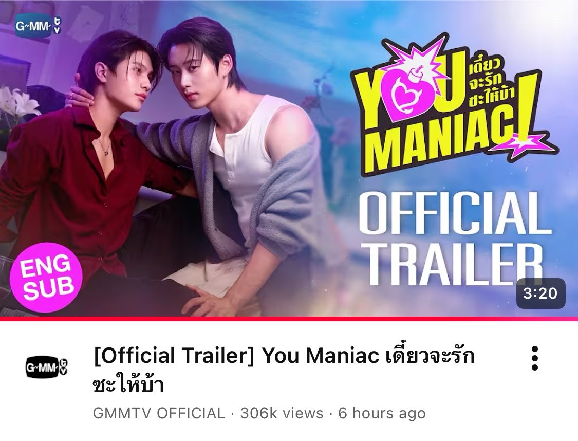 harxeuphoria's tweet photo. 300K VIEWS UNLOCKED IN JUST 6 HOURS!! 🔥

YOU MANIAC TRAILER 
#YouManiacSeries https://t.co/K7aCV9Zi0V