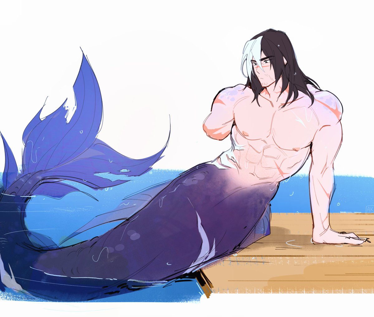 theakkue's tweet photo. #adashiweek2026 what about merman shiro x marine biologist adam au hear me out https://t.co/ugAVLsOkh0