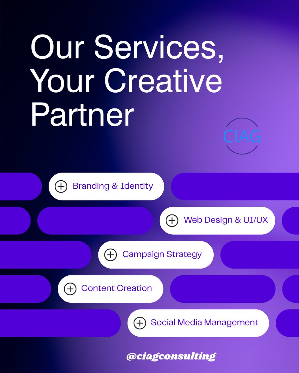 CIAGConsulting's tweet photo. Your creative partner. Visit us at https://t.co/aKzvwDIlst to team up! https://t.co/VsVP7UkXu3