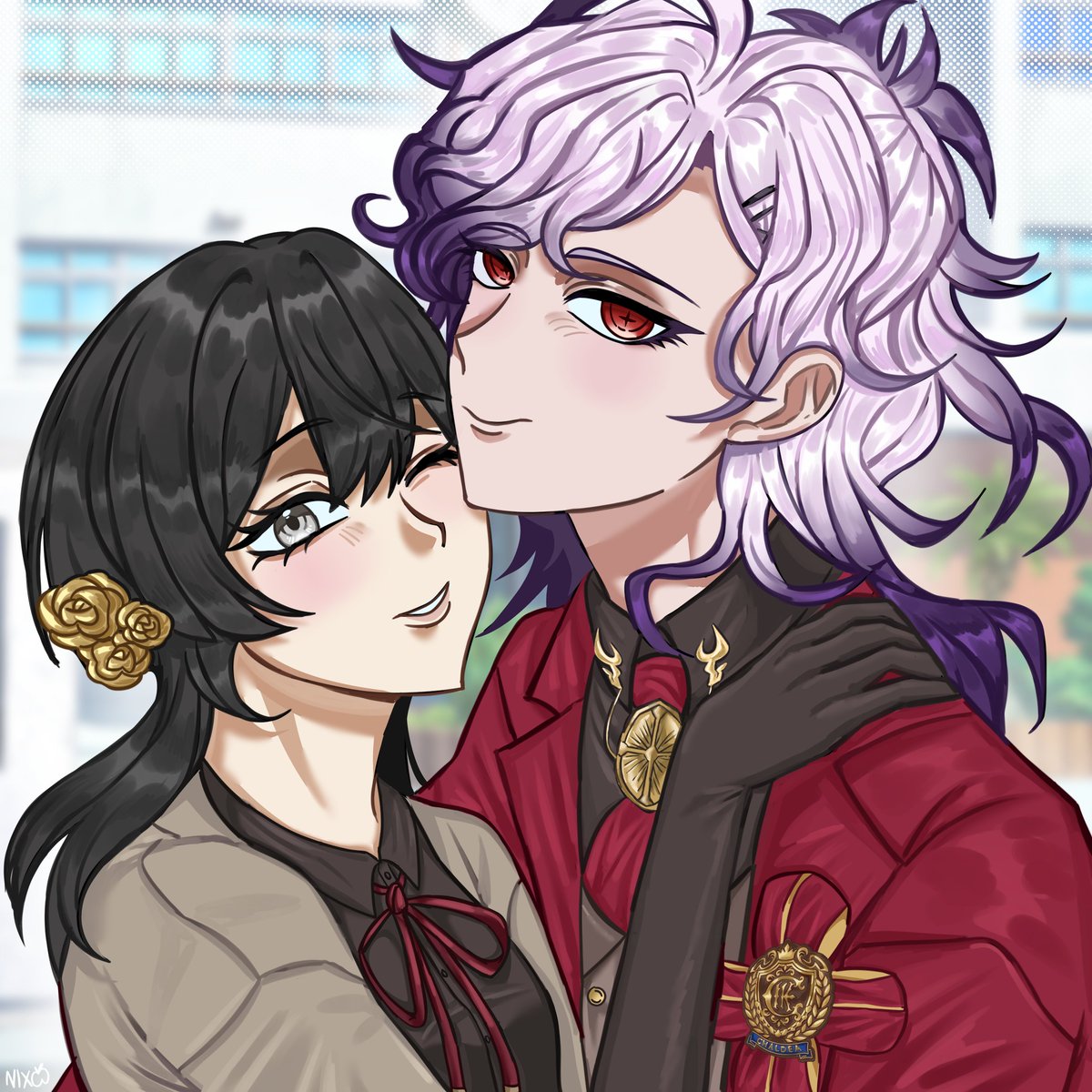 _Gankutsuo_077's tweet photo. [🌹×☕] | #EdYue || School Hours 🖤 ]

" I promise to be with you until the dawn "
.

impulse sharing this illustration of EdYue hugging each other 🫣

 the binaural that was released today and I don't think I'll be able to sleep 🧎
[ 🎨: @/ Nixi Ro ]
[  #yumetwt #fgooc #FGO夢  ] https://t.co/JvLYmGwXFE