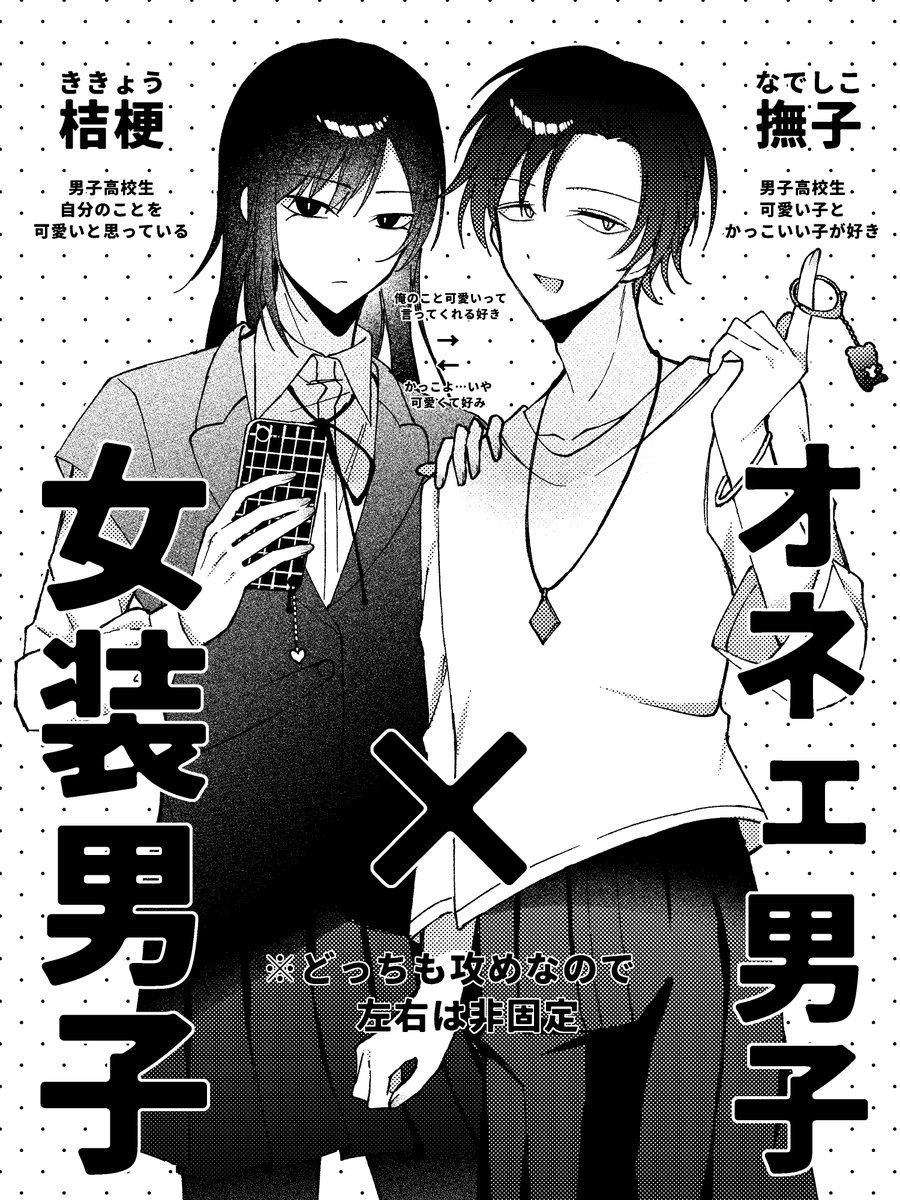 _RIN2E_'s tweet photo. 女装男子とオネェ男子のBL
#創作BL https://t.co/9a1o2pOjBZ