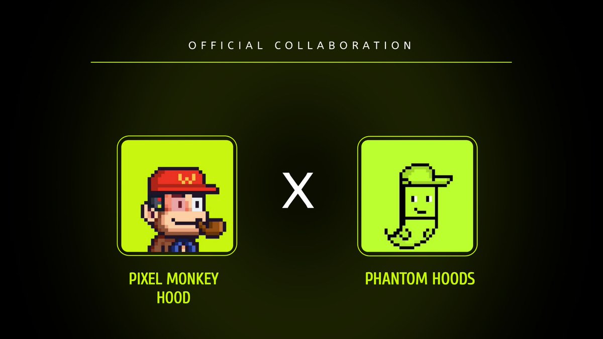 pixelmonkeyhood's tweet photo. 🐒🤝👻 Collaboration Announcement

Pixel Monkey Hood × PhantomHoods

We’re excited to collaborate with @Phantom_hoods and bring exclusive spots to the Pixel Monkey Hood community.

More details about allocation and eligibility will be announced soon. Stay tuned, Monkeys! 💚 https://t.co/dRarQWiM96