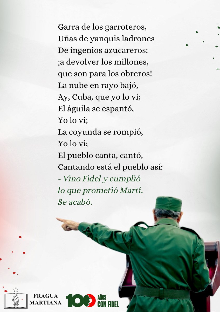 MuseoFragua's tweet photo. ✒️| Fidel no fue un seguidor más de Martí; fue su continuador en el tiempo. Supo leer en el Apóstol, más que una estatua de bronce, un programa de acción. https://t.co/LETVGWDb6b