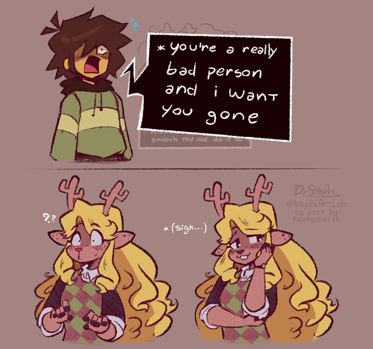 StephsArtLab's tweet photo. i keep coming back to this post whats wrong with them (both)

#deltarune #kriselle https://t.co/sWdgL4Ysxr
