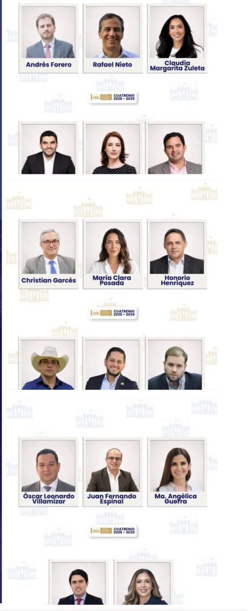 Jorge25529699's tweet photo. 🇨🇴🚨✒️Estos son los bandidos y traidores de la patria de la banda de @AlvaroUribeVel que votaron para que el hampón @petrogustavo salga del pais. Estos facinerosos son del @CeDemocratico , mucho cuidado señor presidente @ABDELAESPRIELLA , MONEDAS DOBLES!🚩 https://t.co/OMnpgvKYIB