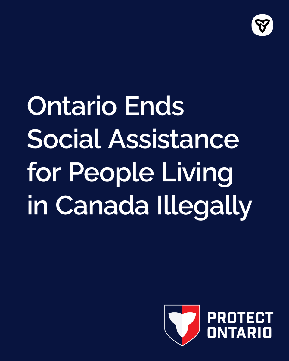 paulvickersmpp's tweet photo. Our government will always be there to support people facing hard times, but taxpayer-funded assistance should not go to people living in Canada illegally.

Effective today, new rules will ensure these programs support the people they were designed to serve.

https://t.co/eKzvXtQlcN