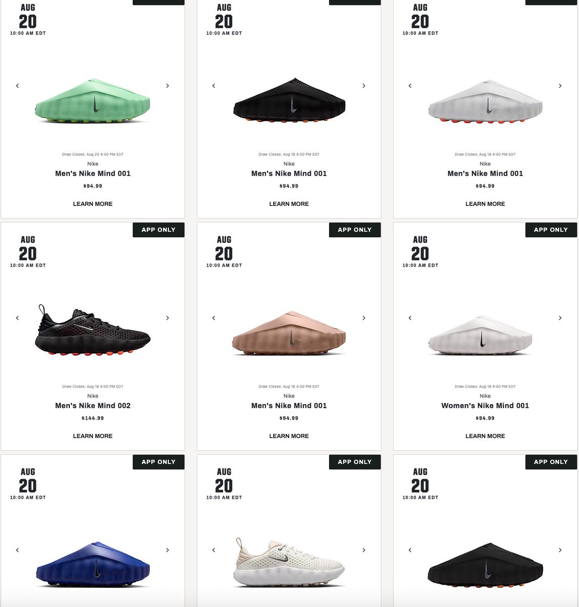 SOLELINKS's tweet photo. Ad: Nike Mind Collection drops soon. Enter for a chance to purchase through the Dick's Sporting Goods app reservation  

Calendar => https://t.co/egNkhcmlCM https://t.co/oZdFGxTbcg