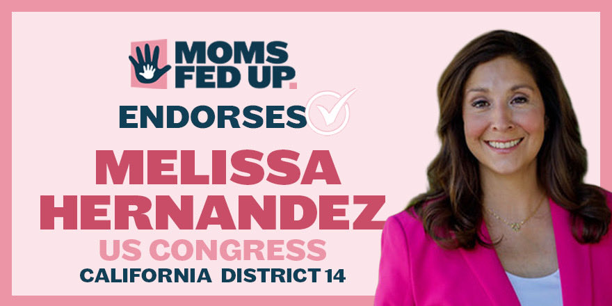 moms_fedup's tweet photo. We’re proud to endorse Melissa Hernandez for U.S. House in #CA14! As the daughter of migrant farmworkers, single mom, and city leader, Melissa knows what CA families need and she’s ready to bring her experience to Washington. https://t.co/7zik5tSdSd