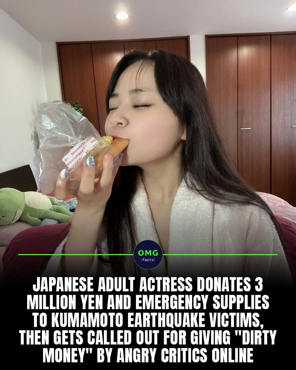 OMGFacts's tweet photo. 🌸 Adult star's quake donation sparked backlash
Uta Hamada gave 3M yen after Kumamoto quake.
Money helped, stigma hurt.
Sources: Tokyo Reporter, SoraNews24
#omgfacts #Japan #Charity #SocialStigma https://t.co/5HFeh4B9WT