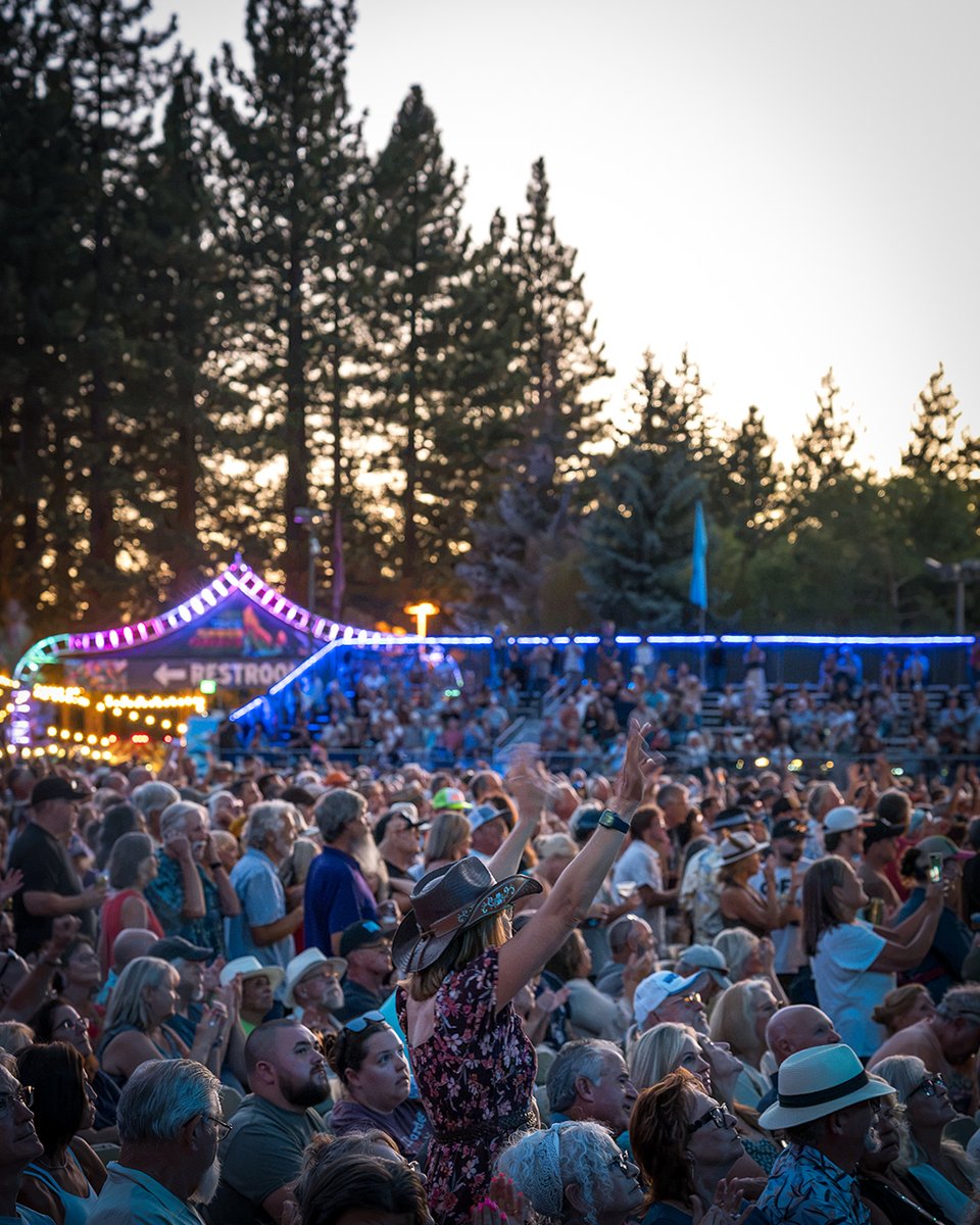 HarrahsTahoe's tweet photo. Halfway through our Summer Concert Series and what a season it's been so far! Here's to the bands who've rocked the stage and all the incredible music still to come 🎸✨ https://t.co/It6OwrordN