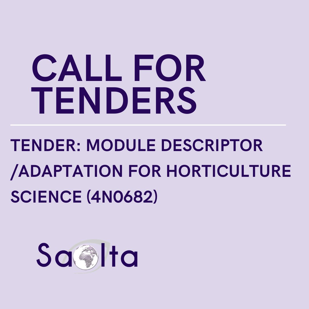 devperspectives's tweet photo. 🚨DEADLINE - TOMORROW 14th AUGUST 🚨

Consultancy Opportunity: MODULE DESCRIPTOR/ADAPTATION FOR HORTICULTURE SCIENCE (4N0682)

Saolta seeks a consultant who has experience with adapting and designing module descriptors focused on Global Citizenship Education (GCE) that can support the delivery of an existing Further Education and Training (FET) module titled Horticulture Science (4N0682).

Purpose of Consultancy
The consultant is expected to deliver an updated module outline to support the delivery of a 10 credit, Level 4 module (4N0682) with a focus on the theme of GCE for inclusive practices in horticulture.
Application Deadline: 14 August 2026

Send CV, cover letter, brief proposal, references & sample work to:
📧 maggie@saolta.com

Find out more: https://t.co/cbxZgJnvnE