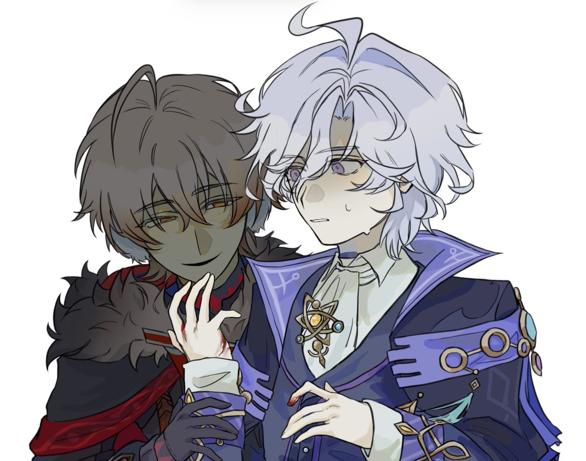 Sharky_NEVERCRY's tweet photo. wip😌
👁️alyo &amp; mitya

#alyosha #mitya #genshin https://t.co/RUmL4xMC31